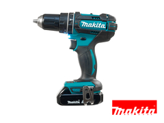 MAKITA Rotomartillo/Taladro Inalámbrico (1/2") de 1,900 RPM, 18Vcc, Torque 62 N.m (Incluye 2 Baterías y Cargardor). DHP482SYE