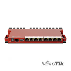 MIKROTIK RUTEADOR MIKROTIK L009UiGS-RM 8 PUERTOS GIGA 1 PUERTO GIGA POE PASIVO 1 PUERTO SFP (2.5G) MONTAJE EN RACK 40 WATTS DE CONSUMO LICENCIA 5 IDEAL PARA PEQUEÑAS Y MEDIANAS EMPRESAS. L009UiGS-RM