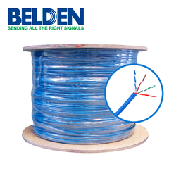 BELDEN CABLE UTP CAT6 BELDEN 2412 0065000 FORRO PVC AZUL CMR 4 PARES 350 MHZ CALIBRE 23 AWG 100% COBRE USO INTERIOR ESPECIAL PARA INSTALACIONES CCTV, VIDEO, DATOS, REDES ETHERNET CERTIFICABLE 5000 PIES 1524 METROS 2412 0065000 - comprar en línea