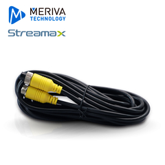 MERIVA TECHNOLOGY - STREAMAX CABLE TIPO DIN DE AVIACIÓN 6 PINES SERIE ECO PARA DVRS MÓVILES MERIVA TECHNOLOGY 5 METROS MCBEIP50