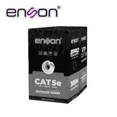 ENSON CABLE UTP CAT5E ENSON EPRO-CAT5E-OU FORRO PE 4 PARES CALIBRE 24 AWG 100% COBRE USO EXTERIOR BOBINA 1000 PIES 305 METROS_x000D_ EPRO-CAT5E-OU