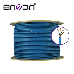 ENSON CABLE UTP CAT6A ENSON 12264L305 FORRO PVC AZUL 4 PARES 500MHz 100% COBRE USO INTERIOR 1000 PIES 305 METROS 12264L305