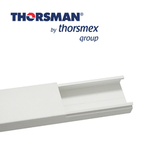 THORSMAN CANALETA THORSMAN TMK 1735 SIN DIVISIÓN 5301-01260, COLOR BLANCO, PVC, PAQUETE DE 25 PIEZAS, CADA TRAMO DE 2.5MTS. 5301-01260