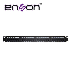 ENSON PATCH PANEL ENSON ENS-PAT24C6A 1UR PRECARGADO CAT6A 24 PUERTOS MONTAJE EN RACK ESTANDAR 19 PULGADAS ENS-PAT24C6A