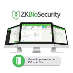 ZKTECO Licencia para ZKBio CVsecurity permite gestionar hasta 100 puertas para control de acceso ZKCV-AC-P100