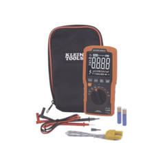 KLEIN TOOLS Multímetro Digital Esbelto de Rango Automático con TRMS 600V y Medición de Temperatura MM450