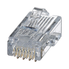 PANDUIT Plug RJ45 Cat5e, Para Cable UTP de Calibres 24-26 AWG, Chapado en Oro de 50 micras, Paquete de 100 piezas MOD: MP588-C