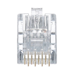 PANDUIT Plug RJ45 Cat5e, Para Cable UTP de Calibres 24-26 AWG, Chapado en Oro de 50 micras, Paquete de 50 piezas MOD: MP588-L