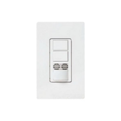 LUTRON ELECTRONICS (XCT) Apagador doble con sensor de presencia y PIR ultrasónico, ideal para salas de conferencia o entretenimiento. MOD: MS-B202-WH