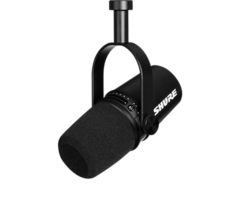 Shure MV7-K Micrófono para Podcast y Home Office - Negro, Modelo Shure, Ajuste de Audio Integrado, Conexión USB, Cardioide, Compatible con Mac y Windows
