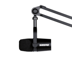 Imagen de Shure MV7-K Micrófono para Podcast y Home Office - Negro, Modelo Shure, Ajuste de Audio Integrado, Conexión USB, Cardioide, Compatible con Mac y Windows