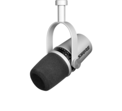 Shure MV7-S Micrófono para Podcast y Home Office - Plata - Ideal para grabaciones domésticas - Excelente calidad de sonido y durabilidad