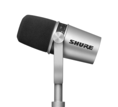 Shure MV7-S Micrófono para Podcast y Home Office - Plata - Ideal para grabaciones domésticas - Excelente calidad de sonido y durabilidad en internet