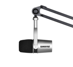 Shure MV7-S Micrófono para Podcast y Home Office - Plata - Ideal para grabaciones domésticas - Excelente calidad de sonido y durabilidad - tienda en línea