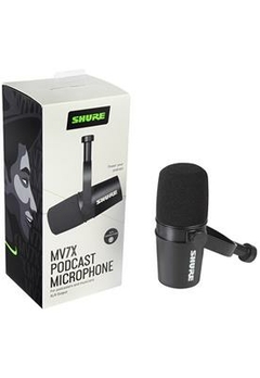 Shure MV7X Microfono Podcast - Grabación profesional calidad estudio, compatible con USB y XLR, ideal para podcast e streaming en internet