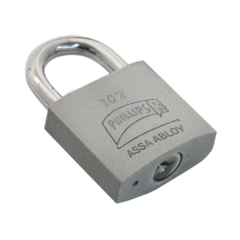 ASSA ABLOY Candado de Hierro Sólido de Alta Resistencia / Gancho Corto / Llave PH-32 para 4 Pernos de Combinación / Para Condiciones Secas y Protegidas. MX3398