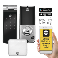 YALE-ASSA ABLOY Kit de Hub con Cerradura YDF40A: Código, Biometria y apertura Smartphone en cualquier parte el Mundo MOD: MX89368