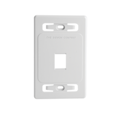 SIEMON Placa de pared modular MAX, de 1 salida, color blanco MOD: MX-FP-S-01-02