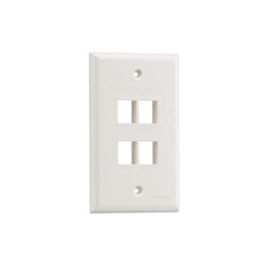 PANDUIT Placa de Pared Vertical, Salida Para 4 Puertos Keystone, Color Marfil MOD: NK4FNEI