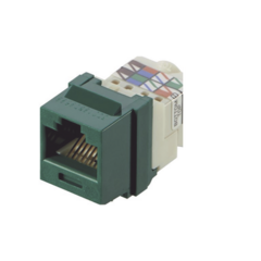 PANDUIT Conector Jack Estilo TP, Tipo Keystone, Categoría 6, de 8 posiciones y 8 cables, Color Verde MOD: NK6TMGR