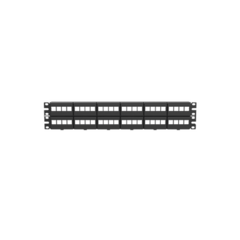 PANDUIT Panel de Parcheo Modular Keystone (Sin Conectores), de 48 Puertos, Identificación con Etiqueta Adhesiva, 2UR MOD: NKFP48Y