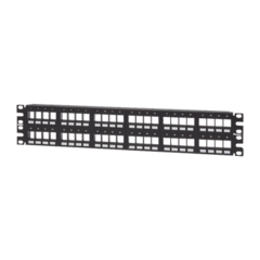 PANDUIT Panel de Parcheo Modular Keystone (Sin Conectores), Numerado y Espacio para Etiquetas, de 48 puertos, 2UR MOD: NKPP48FMY