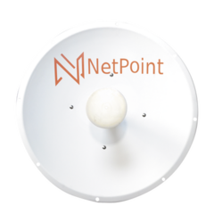 NetPoint Antena Direccional / 3 ft / 4.9-6.4 GHz / Ganancia 34 dBi / SLANT de 45 ° y 90° / Incluye Jumpers con conector N-Macho a RSMA / montaje incluido. MOD: NP2GEN2