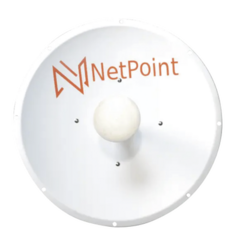 NetPoint Antena Direccional / 2 ft / 5.9-7 GHz / Ganancia 32 dBi / SLANT de 45 ° y 90° / Incluye Jumpers con conector N-Macho a RSMA / montaje incluido. NP6