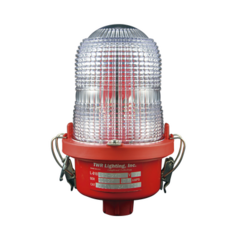 TWR Lámpara de Obstrucción Roja Tipo L-810, LED de baja intensidad, (12 - 24 Vcc). MOD: OL1-VLED-3IR