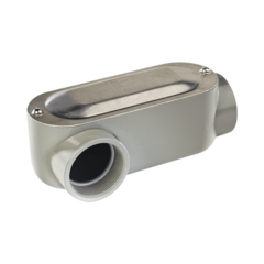 RAWELT Caja oval roscada tipo LR de 1 1/4" (31.8 mm) Incluye tapa y tornillos. MOD: OLR-0100C