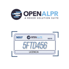 OpenALPR Licencia VITALICIA / Reconocimiento de Placas / Color / Modelo de Vehículos para 1 canal de video (DVR/NVR/Cámara IP) / Compatible con todas las marcas / Hasta 160 km/h MOD: OPENALPR-01