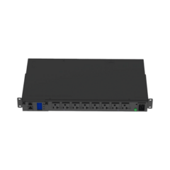 PANDUIT PDU Switchable y Monitoreable por Toma (MS) para Distribución de Energía, Enchufe de Entrada NEMA L5-20P, Con 8 Salidas 5-20R, Horizontal 19in, 120 Vca, 15 Amp, 1UR P08E16M