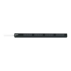 PANDUIT PDU Básico para Distribución de Energía, Enchufe de Entrada NEMA 5-20P, Con 16 Contactos NEMA 5-20R, de Instalación Vertical, 20 Amp, 120 Vca MOD: P16B07M