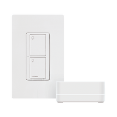 LUTRON ELECTRONICS (Caseta Wireless) Kit Hub controlador, interruptor On/Off y placa. PBDGPKG1WS