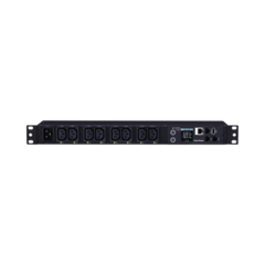 CYBERPOWER PDU Switchable y Monitoreable por Toma, para Distribución de Energía, Entrada 200-240 Vca NEMA L6-20P, Con 8 Salidas C13, Horizontal 19in, 2UR MOD: PDU81006