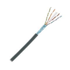 PANDUIT Bobina de Cable Planta Externa con Gel, de 4 pares, Cat6A, Blindado F/UTP, Color Negro, 305m MOD: PFO6X04BL-CEG