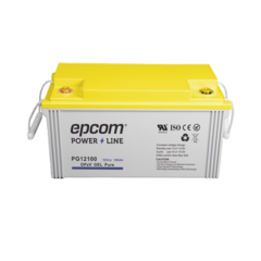 EPCOM POWERLINE Batería de GEL PURO OPzV / 12 V @ 100 Ah / Ciclo profundo / Uso en Aplicaciones Fotovoltaicas y de Respaldo PG12100
