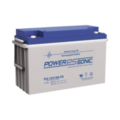 POWER SONIC Batería de Respaldo UL de 12V 154AH, Ideal para Sistemas Fotovoltáicos MOD: PG-12V150-FR