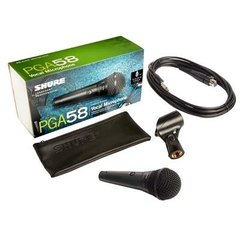 Shure PGA58-XLR Micrófono dinámico para voz - Calidad profesional con efecto anti feedback - Ideal para presentaciones y locución on internet