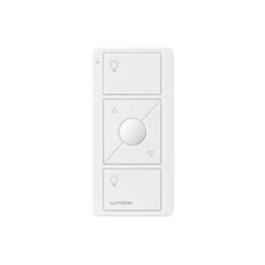 LUTRON ELECTRONICS Control remoto PICO 3 botones encender/apagar, subir/bajar intensidad, color blanco, complemente con un atenuador Caseta, RA2, RadioRa2. MOD: PJ23BRLGWHL01