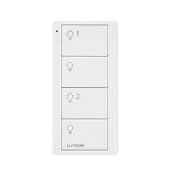 LUTRON ELECTRONICS Control remoto PICO 4 botones 2 grupos de encender/apagar. Complemente con un switch on/off o atenuador, Caseta, RA2, RadioRa2 MOD: PJ24BWHL21P