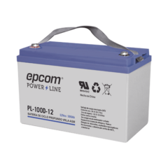 EPCOM POWERLINE Acumulador EPCOM 12V, 100Ah Tecnología VRLA AGM Ciclo Profundo para Aplicaciones Fotovoltaicas terminales tipo M6 ( HEX ) PL-100-D12