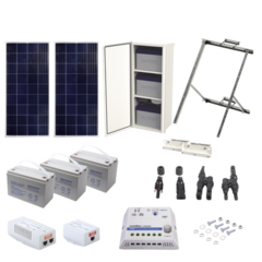 SYSCOM Kit Solar de 35 W con PoE 802.3af y PoE Pasivo 24 Vcc para una Cámara IP y un Radio Ubiquiti airMAX o Cambium ePMP. PL1224GRC
