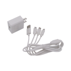 EPCOM POWERLINE Cargador de pared de 5 Vcc 2A / Multi-puertos / USB-C, Micro USB, Lightning (iPhone) MOD: PL52C