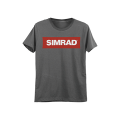 SIMRAD Playera gris talla chica con logo de SIMRAD. MOD: PLA-SIM-SM