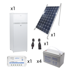 EPCOM POWERLINE Kit de energía solar para refrigerador de 220 L de aplicaciones aisladas de la red eléctrica MOD: PL-FRIDGE-220