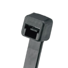 PANDUIT Cincho de Nylon 6.6 Pan-Ty, 368mm largo x 7.6mm ancho, Color Negro, Exterior Resistente a Rayos UV, Paquete de 100pz PLT4H-C0