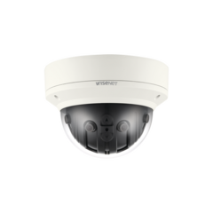 Hanwha Techwin Wisenet Cámara IP 7.3 MP Antivandálica Panorámica 180° / H.265 & WiseStream / Exterior IP66 / IK10 / PoE+ MOD: PNM-9020V