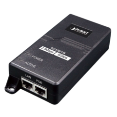 PLANET Inyector PoE 802.3 af/at, Hasta 30 W, con Puertos de 10/100/1000Mbps/ 2.5 Gbps/5 Gbps POE-165