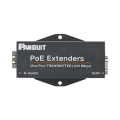 PANDUIT Transmisor PoE/PoE+ Para Uso con Receptor POEXRX1, Hasta 610 Metros (2000 ft) con Cable Cat5e o Cat6, 10/100Mbps MOD: POEXTX1